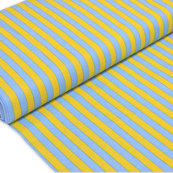 Tela Estampada de 100% Algodón 44" Rayas, Myrtle - 1 yarda