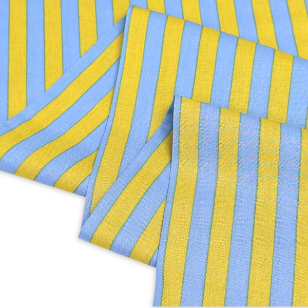 Tela Estampada de 100% Algodón 44" Rayas, Myrtle - 1 yarda