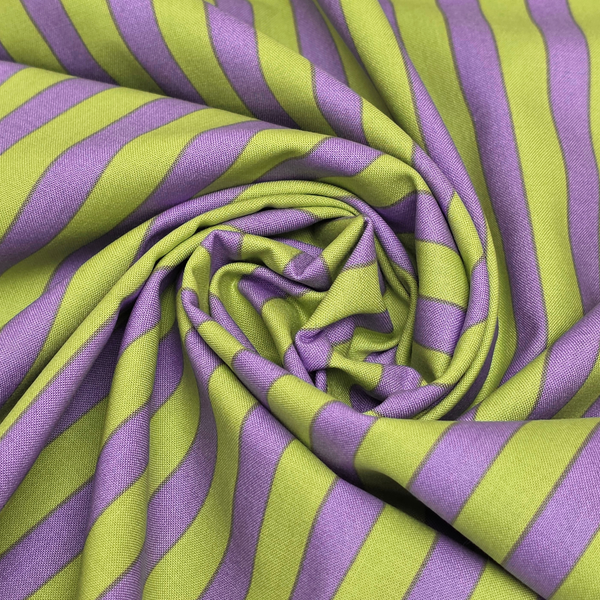 Tela Estampada de 100% Algodón 44" Rayas, Orchid - 1 yarda