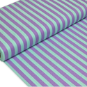 Tela Estampada de 100% Algodón 44" Rayas, Petunia - 1 yarda