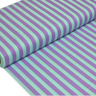 Tela Estampada de 100% Algodón 44" Rayas, Petunia - 1 yarda