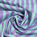 Tela Estampada de 100% Algodón 44" Rayas, Petunia - 1 yarda