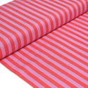 Tela Estampada de 100% Algodón 44" Rayas, Poppy - 1 yarda