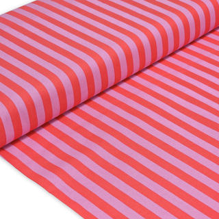 Tela Estampada de 100% Algodón 44" Rayas, Poppy - 1 yarda