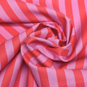 Tela Estampada de 100% Algodón 44" Rayas, Poppy - 1 yarda
