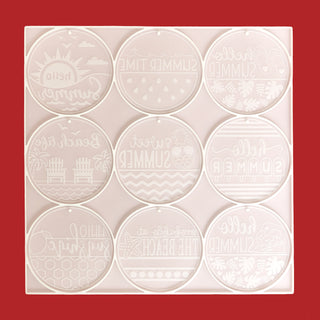 Summer Multiple Designs - Silicone Mold Approx. 3" Each