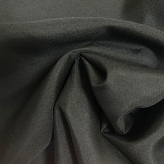 Black 100% Polyester Pongee - 58" Wide; 1 Yard