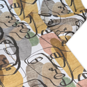 Tela de Tapicería Estampada con Caras 110" - 1 yarda