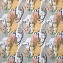 Tela de Tapicería Estampada con Caras 110" - 1 yarda