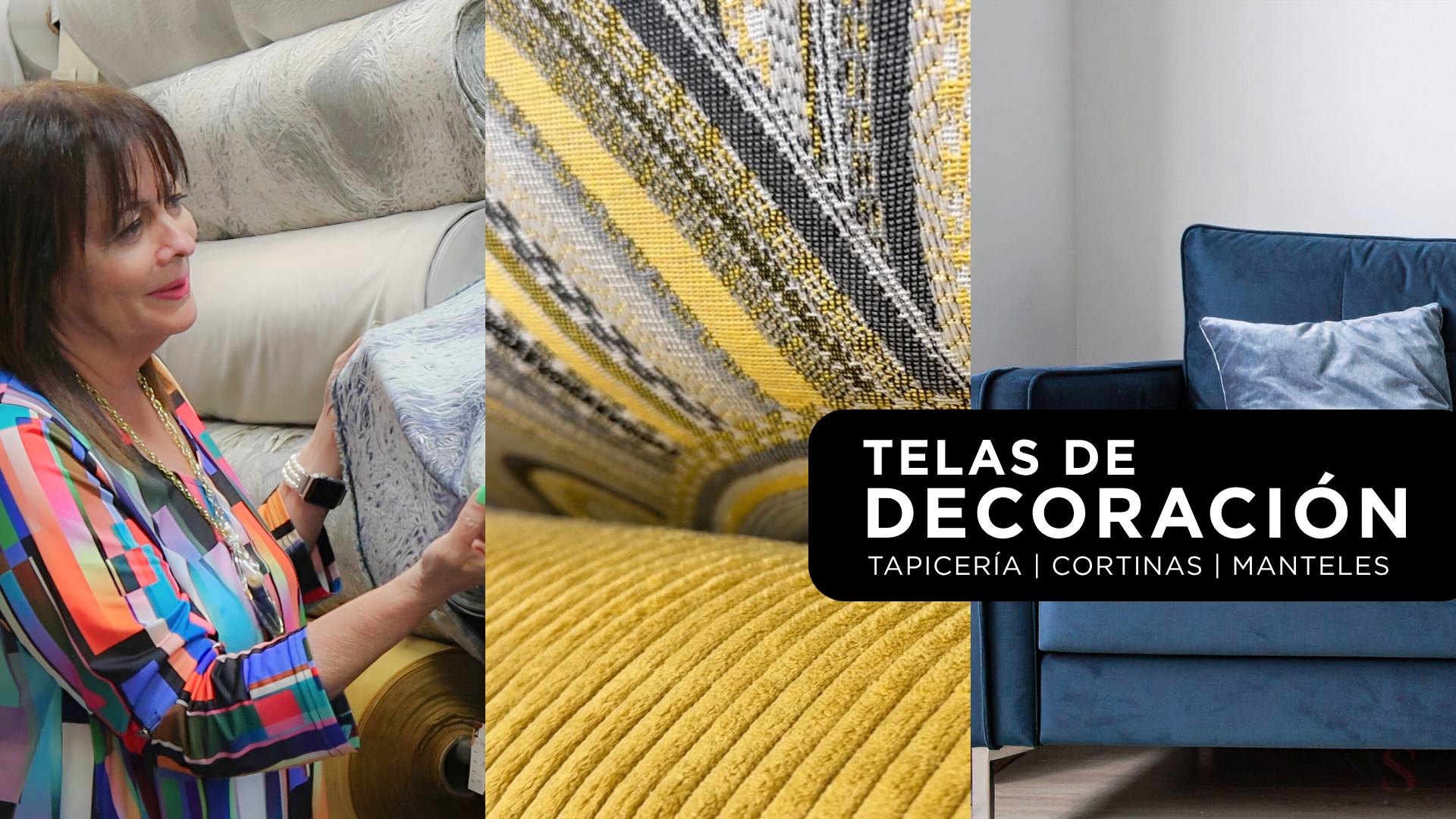 Telas de decoracion   banner en espanol