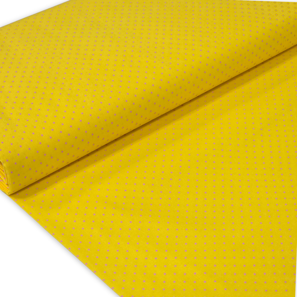 Tela Estampada de 100% Algodón 44" Polka Dots Pequeños, Flare - 1 yarda