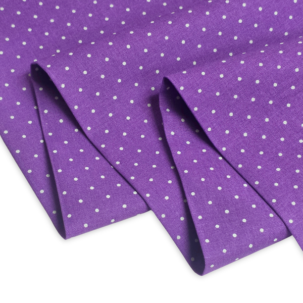Tela Estampada de 100% Algodón 44" Polka Dots Pequeños, Opal - 1 yarda