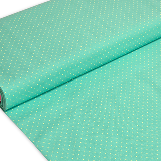 Tela Estampada de 100% Algodón 44" Polka Dots Pequeños, Peacock - 1 yarda