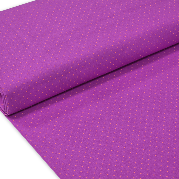 Tela Estampada de 100% Algodón 44" Polka Dots Pequeños, Thistle - 1 yarda
