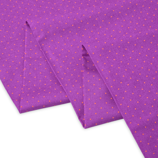 Tela Estampada de 100% Algodón 44" Polka Dots Pequeños, Thistle - 1 yarda