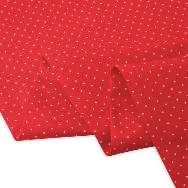 Tela Estampada de 100% Algodón 44" Polka Dots Pequeños, Watermelon - 1 yarda