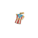 Dije de Greca con Bandera (Dorada) en Stainless Steel, 21mm - 1 pieza