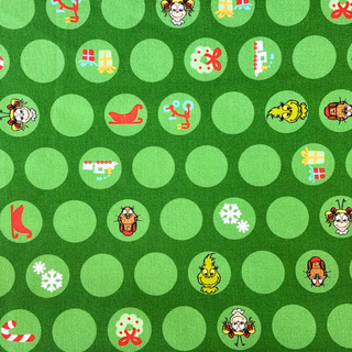 Printed Fabric 100% Cotton, 44/45" Merry Grinchmas - Red