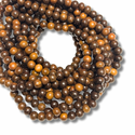 Round Oak Wood Beads - 10mm
