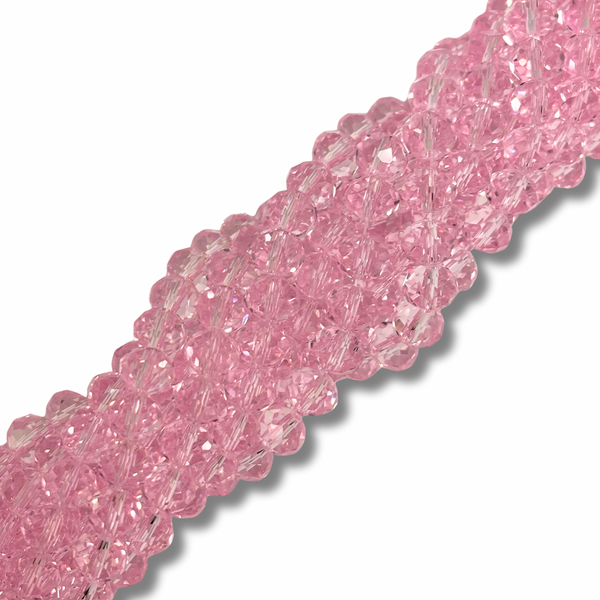 Crystal Rondelle, Pink