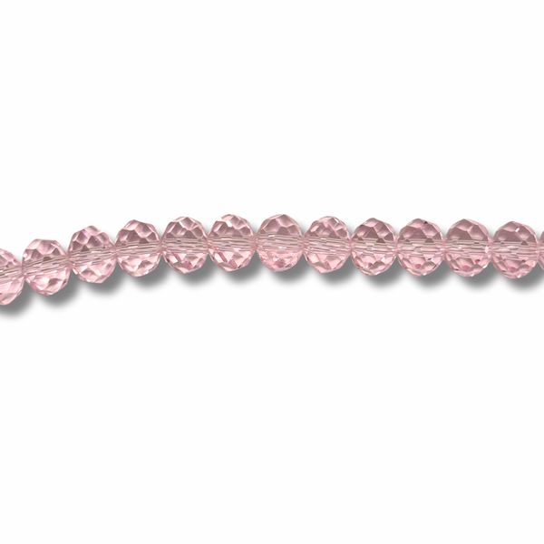 Crystal Rondelle, Pink