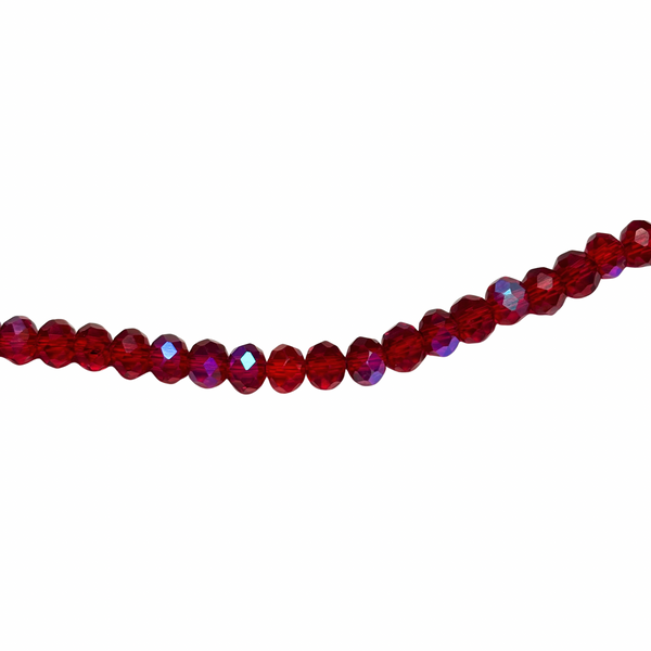 Crystal Rondelle - Iridescent Red - 2mm