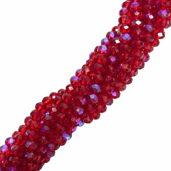 Crystal Rondelle - Iridescent Red - 2mm