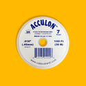 Acculon, Nylon Coated Beading Wire, .018/100ft- Silver