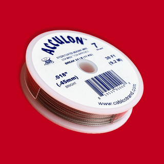 Acculon, Nylon Coated Beading Wire, .018"/30ft- Silver