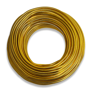 Aluminum Wire – 9 Gauge (3mm), Yellow – 27.5 Yard Roll