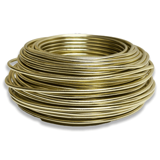 Aluminum Wire – 9 Gauge (3mm), Gold – 27.5 Yard Roll