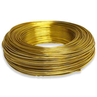Aluminum Wire – 15 Gauge (1.45mm), Gold – 110 Yard Roll