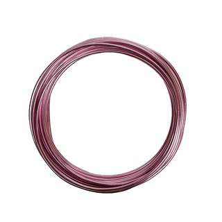 Aluminum Wire – 12 Gauge (2mm), Light Pink – 5 Yard Roll