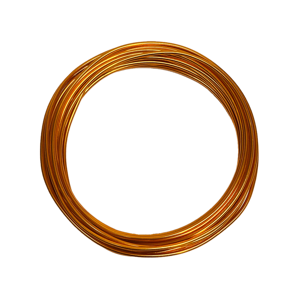 Aluminum Wire – 12 Gauge (2mm), Orange – 5 Yard Roll