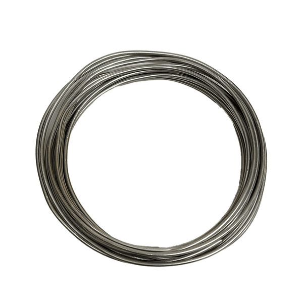 Aluminum Wire – 12 Gauge (2mm), Silver – 5 Yard Roll