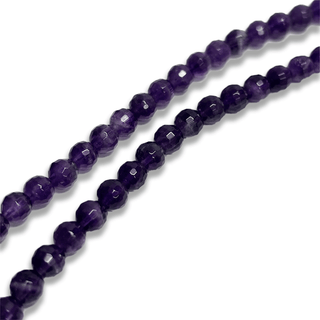 Amethyst Smooth Faceted Bead, 6mm -1 strand