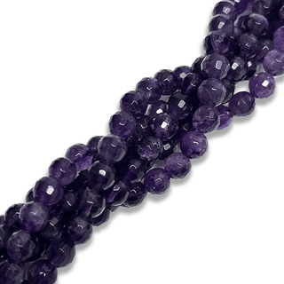 Amethyst Smooth Faceted Bead, 6mm -1 strand