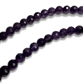 Amethyst Smooth Faceted Bead, 8mm -1 strand