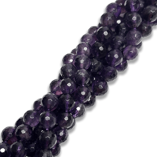 Amethyst Smooth Faceted Bead, 8mm -1 strand