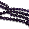 Amethyst Smooth Round Bead, 8mm -1 strand