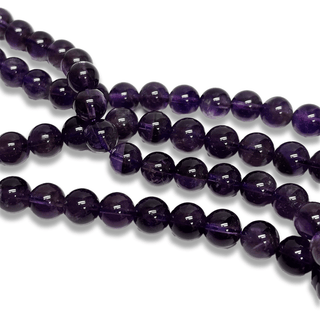 Amethyst Smooth Round Bead, 8mm -1 strand