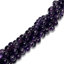 Amethyst Smooth Round Bead, 8mm -1 strand