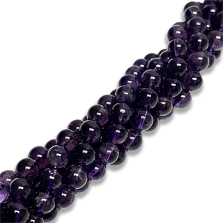 Amethyst Smooth Round Bead, 8mm -1 strand