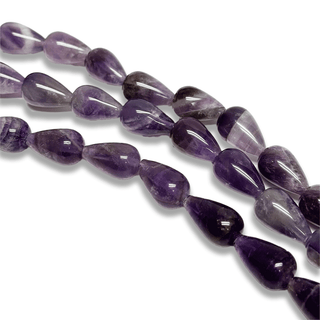 Amethyst Smooth Drops Beads  Approx. 15mm, -1 strand
