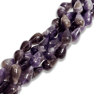 Amethyst Smooth Drops Beads  Approx. 15mm, -1 strand