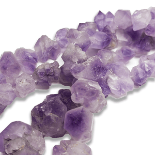 Amethyst Smooth Rock Beads, Approx. 15mm -1 strand
