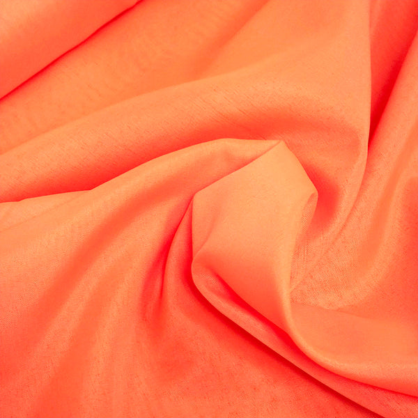 Neon Orange, 100% Polyester Pongee - 58" Wide; 1 Yard