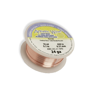 Artistic Wire, Rose Gold-Silver Plated, 24 Gauge, 0.51mm - 10 yards