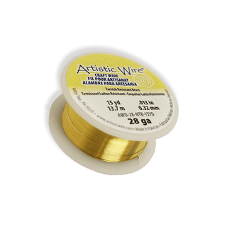 Artistic Wire, Gold, 28 Gauge, 0.32mm - 15 yards