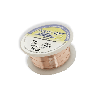 Artistic Wire, Rose Gold-Silver Plated, 28 Gauge, 0.32mm - 15 yards
